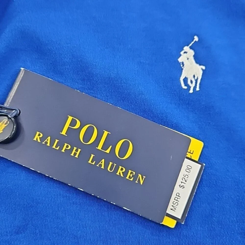Polo Ralph Lauren Full Zip Jacket‎ Men's XLT NWT Blue White Pony Logo MSRP $125